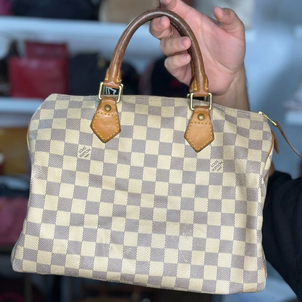 LV Damier Azur Speedy 30cm